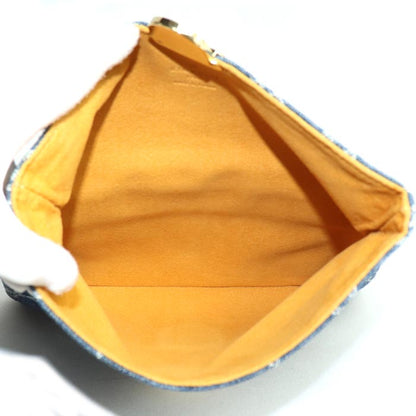 LOUIS VUITTON ルイ・ヴィトン ポシェット プラット クラッチバッグ モノグラムデニム ブルー M95007 TH0076 レディース【中古】