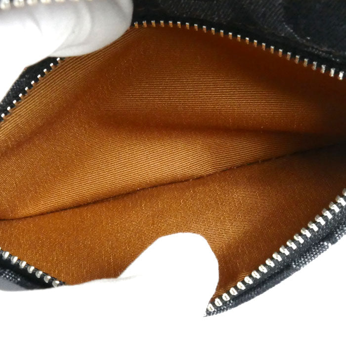 COACH コーチ デニム レザー シグネチャー ベルトバッグ ミニ ウエストバッグ ブラック CQ186 SV/BK レディース【未使用】【買取品】