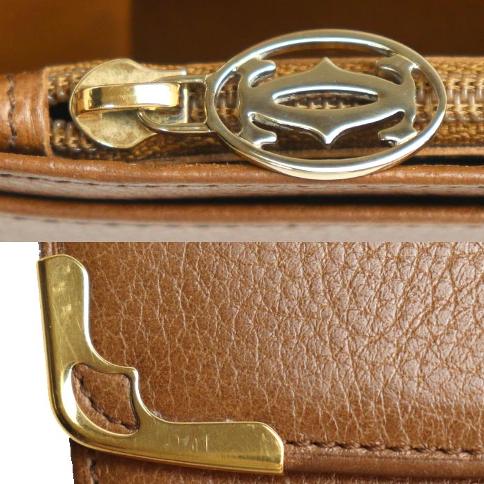 CARTIER カルティエ マルチェロ 長財布 ブラウン レディース【中古】