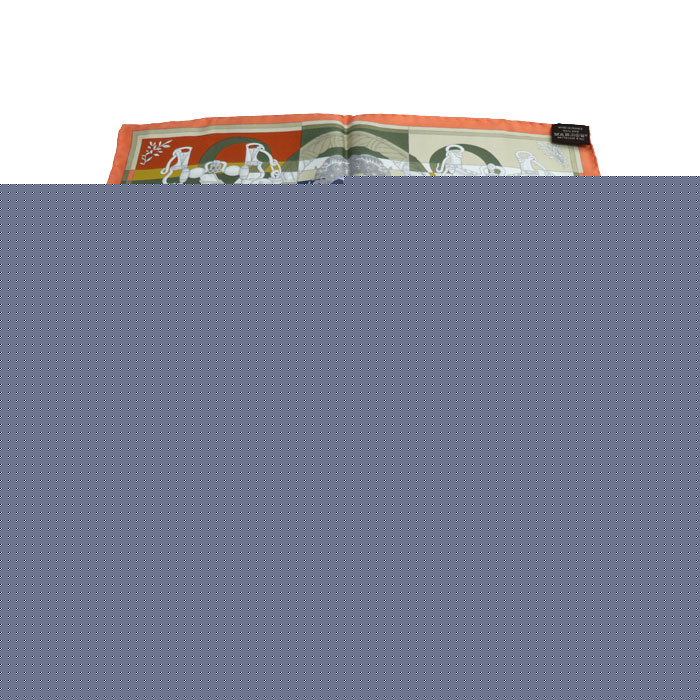 HERMES エルメス ガヴロッシュ45 デッラ カヴァッレリア スカーフ オレンジ マルチ 892813S 12 シルク レディース【中古】【美品】
