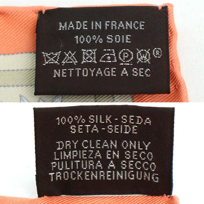HERMES エルメス ガヴロッシュ45 デッラ カヴァッレリア スカーフ オレンジ マルチ 892813S 12 シルク レディース【中古】【美品】
