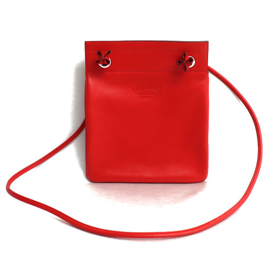 HERMES エルメス サックアリーヌ ミニ ショルダーバッグ レッド レディース Y刻印【中古】