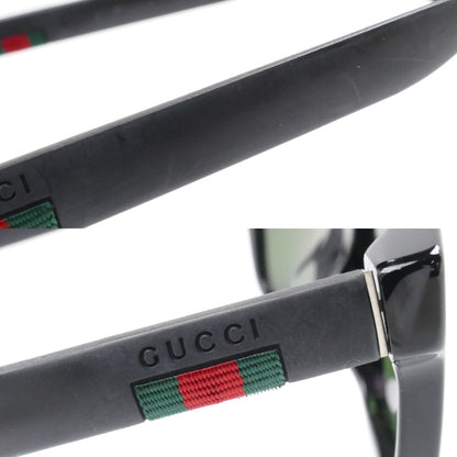GUCCI グッチ サングラス ブラック グリーン GG0008SA 002 度入り ユニセックス 54ロ19-150【中古】