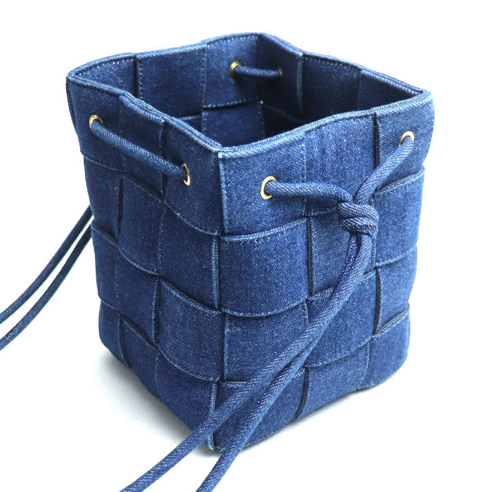 BOTTEGAVENETA ボッテガヴェネタ スモール カセット クロスボディ バケットバッグ ショルダーバッグ インディゴ 743789V2ZB14019 レディース【中古】