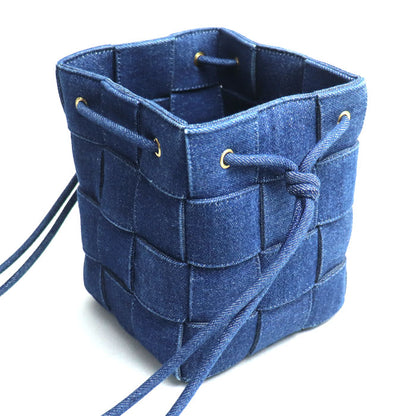 BOTTEGAVENETA ボッテガヴェネタ スモール カセット クロスボディ バケットバッグ ショルダーバッグ インディゴ 743789V2ZB14019 レディース【中古】