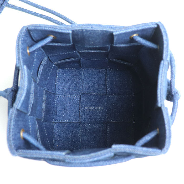 BOTTEGAVENETA ボッテガヴェネタ スモール カセット クロスボディ バケットバッグ ショルダーバッグ インディゴ 743789V2ZB14019 レディース【中古】
