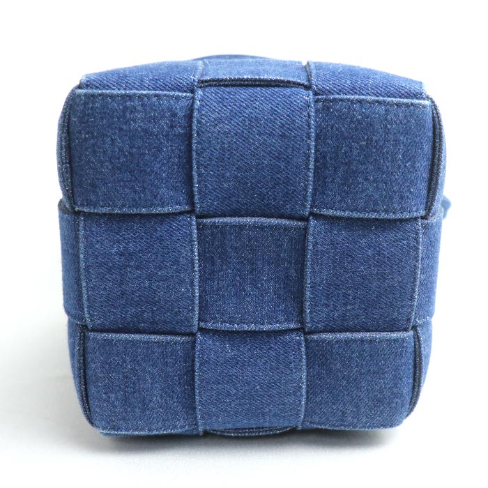 BOTTEGAVENETA ボッテガヴェネタ スモール カセット クロスボディ バケットバッグ ショルダーバッグ インディゴ 743789V2ZB14019 レディース【中古】