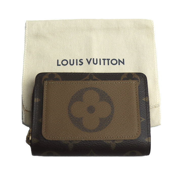 LOUIS VUITTON ルイ・ヴィトン ポルトフォイユルー 二つ折り財布 モノグラムリバース M81461 ICチップ レディース【中古】