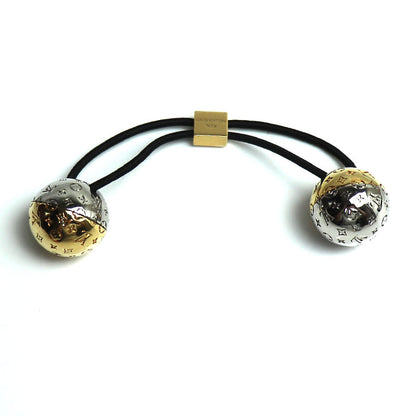 LOUIS VUITTON ルイ・ヴィトン メタル ゴム シュシュ・ナノグラム プラネット LV ヘアアクセサリー M80266 US1220 レディース【中古】【美品】