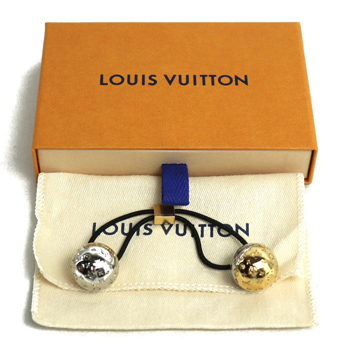 LOUIS VUITTON ルイ・ヴィトン メタル ゴム シュシュ・ナノグラム プラネット LV ヘアアクセサリー M80266 US1220 レディース【中古】【美品】