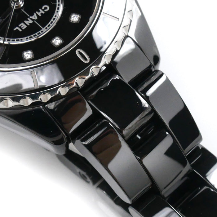 CHANEL シャネル J12 33mm 12PD 腕時計 電池式 ブラック H5701 レディース【中古】【美品】