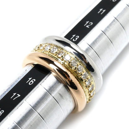 K18YG/K18PG/Pt900 ダイヤ リング・指輪 ダイヤモンド0.89ct 14号 10.7g レディース【中古】