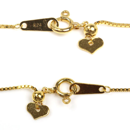 K24YG イエローゴールド ネックレス ベネチアン 3.1g ～50cm レディース【中古】