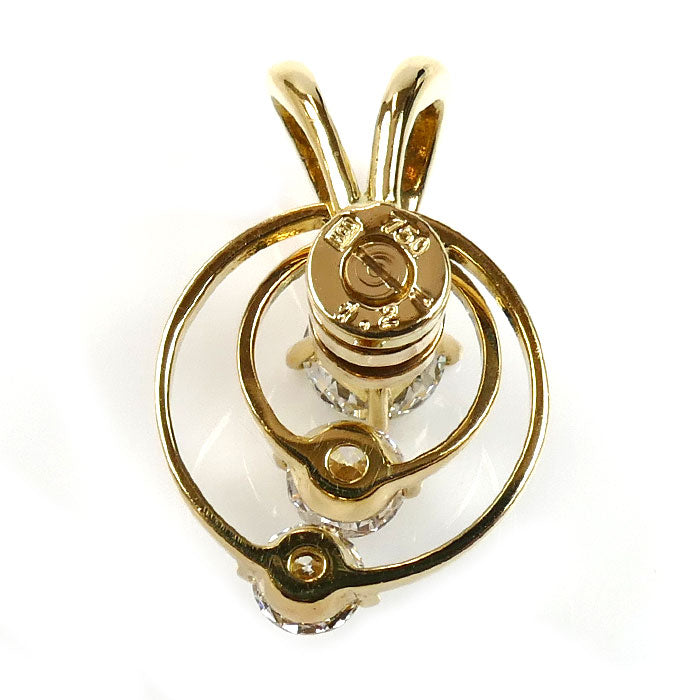 平和堂貿易 HCO K18YG イエローゴールド ペンダントトップ ダイヤモンド1.21ct 3.8g レディース【中古】