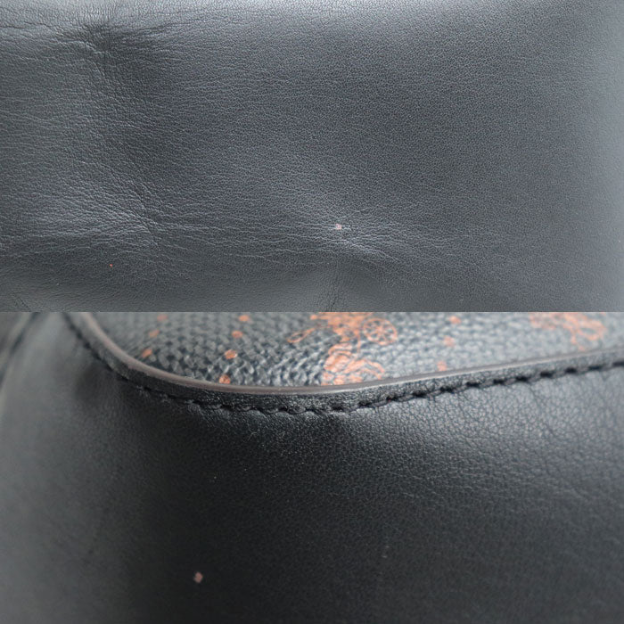 COACH コーチ ホース アンド キャリッジ トート27 トートバッグ ブラック ブラウン C4060 アウトレット レディース【中古】