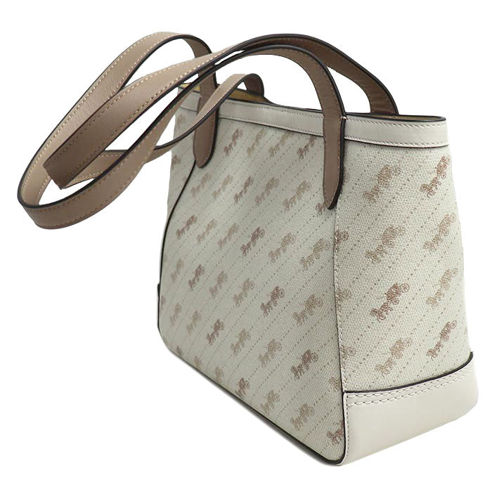 COACH コーチ ホース アンド キャリッジ トート27 トートバッグ ホワイト C4060 アウトレット レディース【中古】
