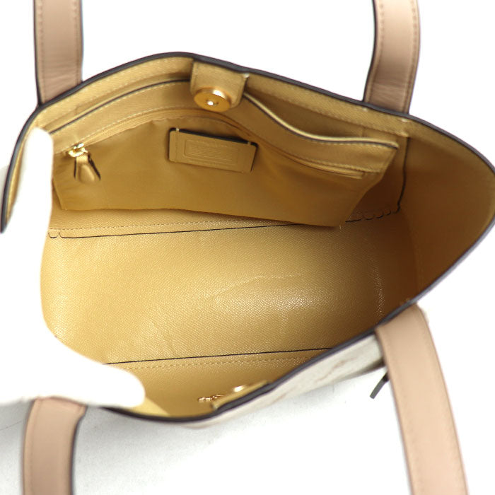 COACH コーチ ホース アンド キャリッジ トート27 トートバッグ ホワイト C4060 アウトレット レディース【中古】