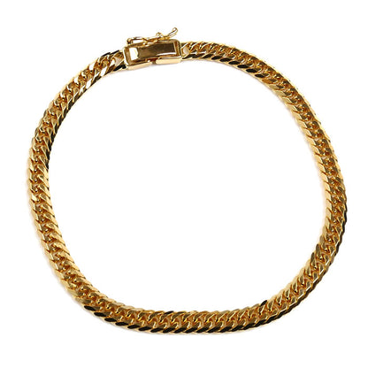 K18YG イエローゴールド ブレスレット 喜平6面Wカット 10.4g 17.5cm レディース【中古】