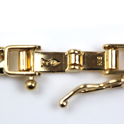 K18YG イエローゴールド ブレスレット 喜平6面Wカット 10.4g 17.5cm レディース【中古】