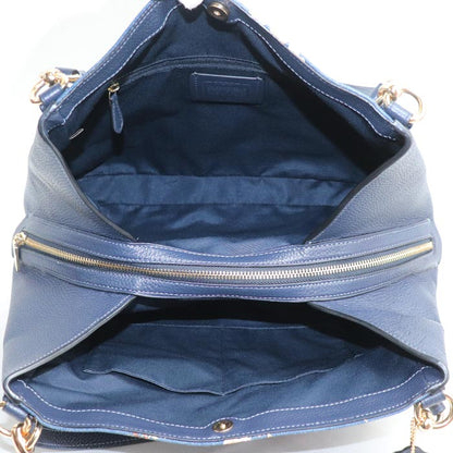 COACH コーチ フローラル ボックス プリント ハリー ショルダー ショルダーバッグ ブルー 91047 アウトレット レディース【中古】