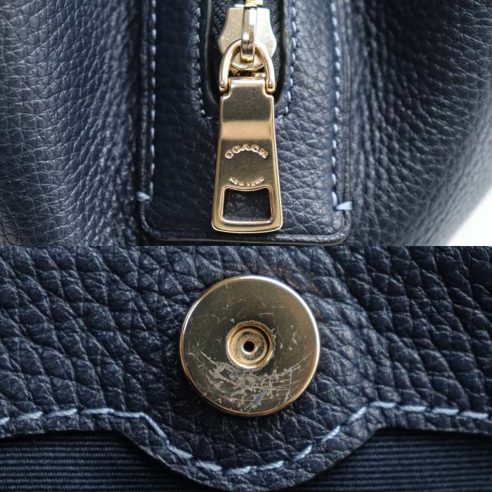 COACH コーチ フローラル ボックス プリント ハリー ショルダー ショルダーバッグ ブルー 91047 アウトレット レディース【中古】