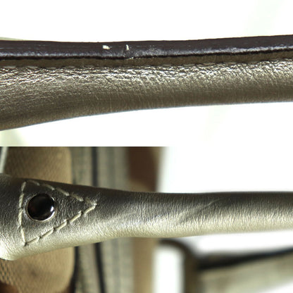 COACH コーチ シグネチャー ミニボストン ハンドバッグ ベージュ 6232 レディース【中古】