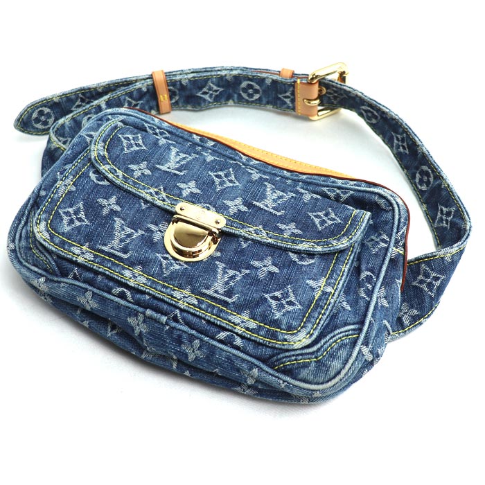 LOUIS VUITTON ルイ・ヴィトン バムバック ボディバッグ モノグラムデニム ブルー M95347 SR1067 レディース【中古】【美品】
