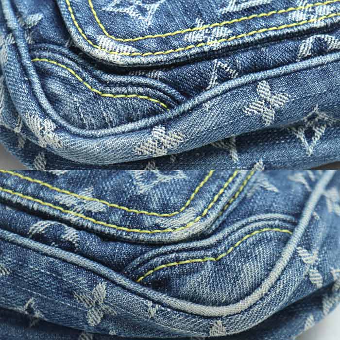 LOUIS VUITTON ルイ・ヴィトン バムバック ボディバッグ モノグラムデニム ブルー M95347 SR1067 レディース【中古】【美品】