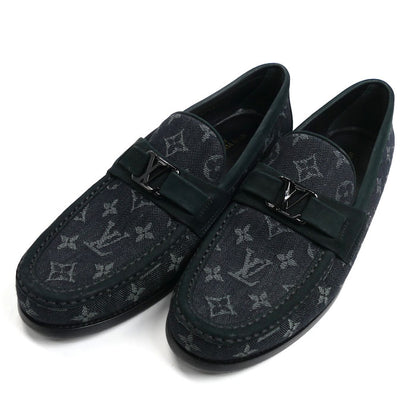 LOUIS VUITTON ルイ・ヴィトン メジャーライン ローファー モノグラムデニム ブラック 1AC5K3 FA0273 
6 1/2 M メンズ【中古】【極美品】