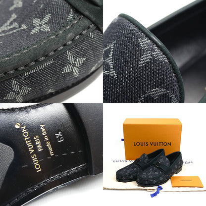 LOUIS VUITTON ルイ・ヴィトン メジャーライン ローファー モノグラムデニム ブラック 1AC5K3 FA0273 
6 1/2 M メンズ【中古】【極美品】