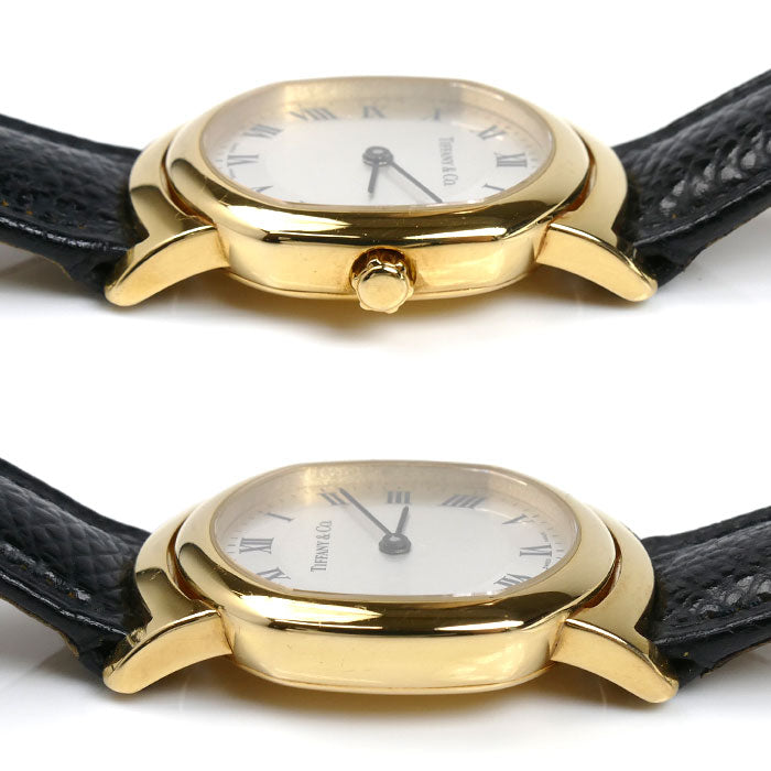 TIFFANY&Co. ティファニー マーククーペ ローマン 腕時計 電池式 26.5g K18/750 レディース【中古】