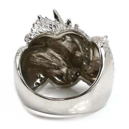 Pt900プラチナ 龍 リング・指輪 ダイヤモンド0.30ct 20号 26.5g メンズ【中古】【美品】