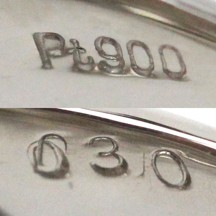 Pt900プラチナ 龍 リング・指輪 ダイヤモンド0.30ct 20号 26.5g メンズ【中古】【美品】