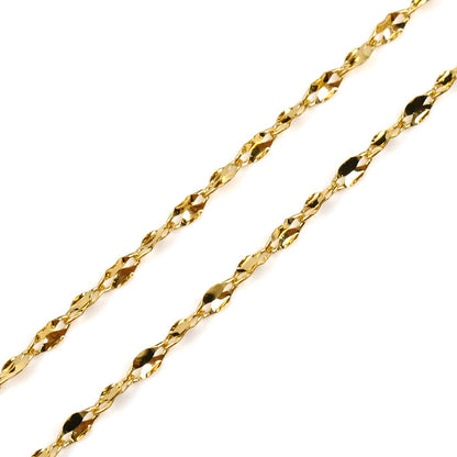 K24YG イエローゴールド デザイン ネックレス 1.3g 45cm【中古】【美品】