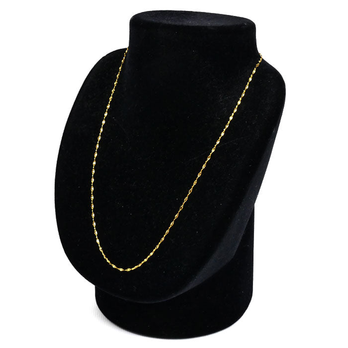 K24YG イエローゴールド デザイン ネックレス 1.3g 45cm【中古】【美品】