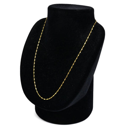 K24YG イエローゴールド デザイン ネックレス 1.3g 45cm【中古】【美品】