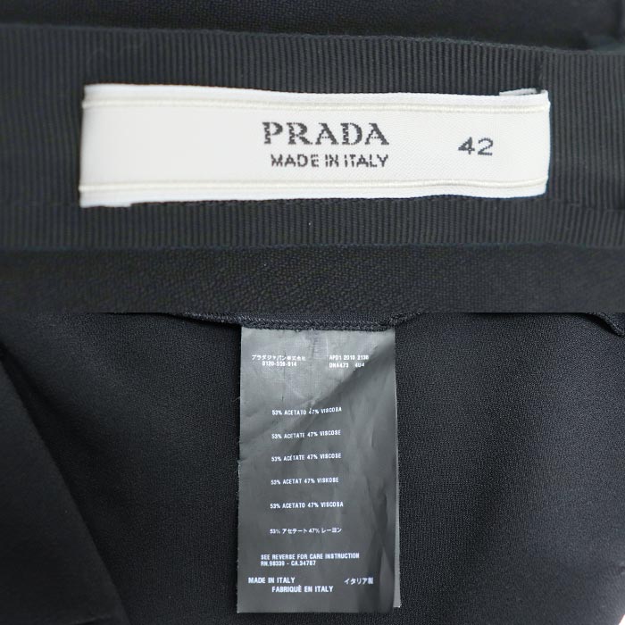PRADA プラダ タイト ワンピース ブラック 42 レディース【中古】