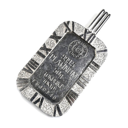 Pt999.5/900 徳力50gインゴット ペンダントトップ 88.6g メンズ【中古】