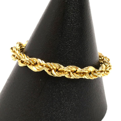 K18YG イエローゴールド ロープ リング・指輪 22号 0.8g ユニセックス【中古】