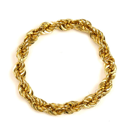 K18YG イエローゴールド ロープ リング・指輪 22号 0.8g ユニセックス【中古】