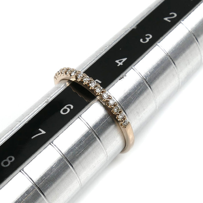 Vendome Aoyama ヴァンドーム青山 K18PG ピンクゴールド ダイヤモンド ハーフエタニティ リング・指輪 5号 0.9g レディース【中古】
