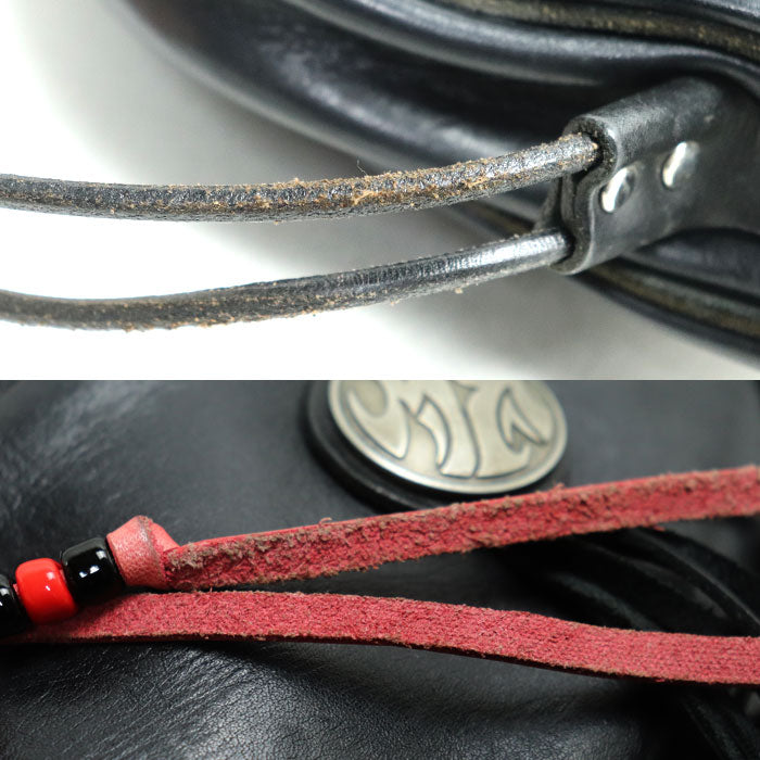 REDMOON レッドムーン マルボロ コンチョ付き ショルダーバッグ ブラック メンズ【中古】