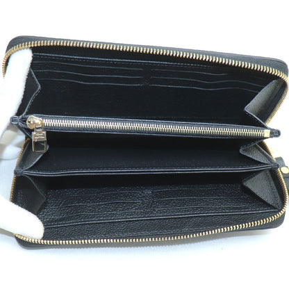 LOUIS VUITTON ルイ・ヴィトン 長財布 ラウンドファスナー バイカラーアンプラント ブラック/ベージュ M80481 IC レディース【中古】【極美品】