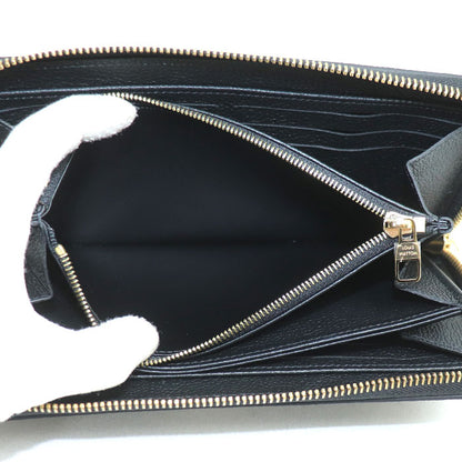 LOUIS VUITTON ルイ・ヴィトン 長財布 ラウンドファスナー バイカラーアンプラント ブラック/ベージュ M80481 IC レディース【中古】【極美品】