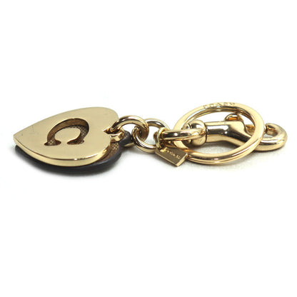 COACH コーチ シグネチャー ハート キーリング キーホルダー ブラウン 91478 レディース【中古】