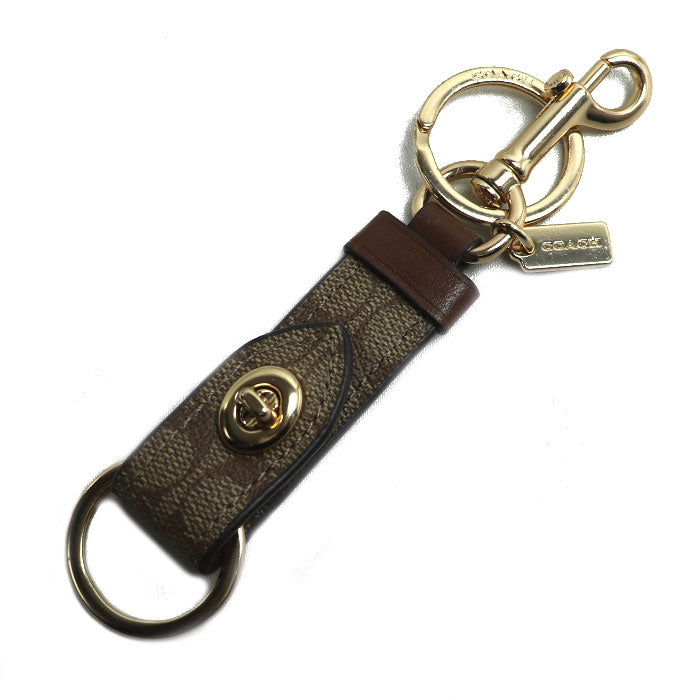 COACH コーチ トリガー スナップ バッグチャーム キーホルダー ブラウン F49314 レディース【中古】
