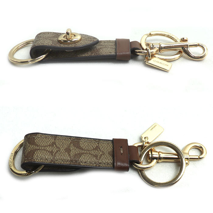 COACH コーチ トリガー スナップ バッグチャーム キーホルダー ブラウン F49314 レディース【中古】