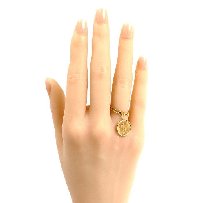 K21.6YG/K18YG メキシコ金貨2ペソ リング・指輪 7号 3.4g レディース【中古】