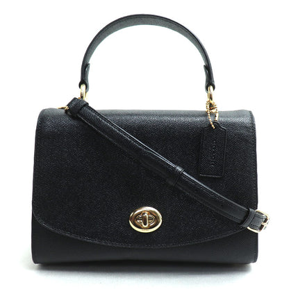 COACH コーチ テイリートップ ターンロック 2Wayショルダーバッグ ブラック 76618 アウトレット レディース【中古】