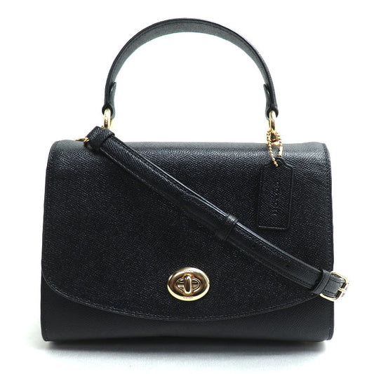 COACH コーチ テイリートップ ターンロック 2Wayショルダーバッグ ブラック 76618 アウトレット レディース【中古】